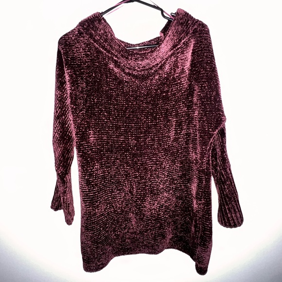 DYNAMITE BURGUNDY CHENILLE SWEATER NWT - Picture 1 of 9